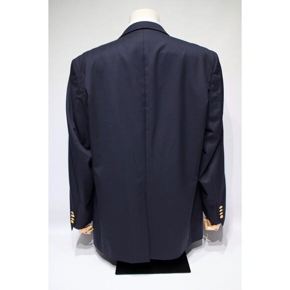 Brooks Brothers 346 Classic Navy Blue Blazer Gold Buttons 100% Wool Men Size 48L - Picture 6 of 15